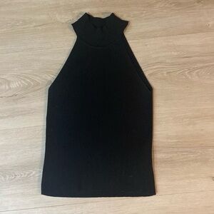 Zara knit, halter tank top high size S small black color